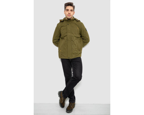 Куртка чоловіча демісезонна з капюшоном, колір хакі, 244RL9159AL