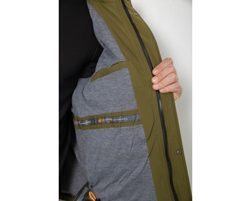 Куртка чоловіча демісезонна з капюшоном, колір хакі, 244RL9159AL