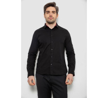 Сорочка чоловіча однотонна, колір чорний, 186R2066