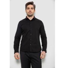 Сорочка чоловіча однотонна, колір чорний, 186R2066