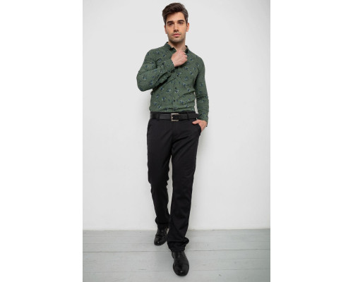 Сорочка чоловіча з принтом, колір хакі, 214R1043