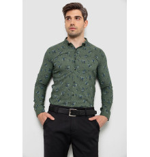 Сорочка чоловіча з принтом, колір хакі, 214R1043