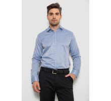 Сорочка чоловіча з довгим рукавом, колір джинс, 214R836