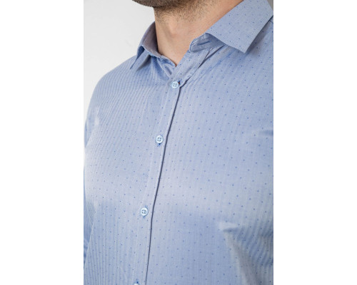 Сорочка чоловіча з довгим рукавом, колір джинс, 214R836