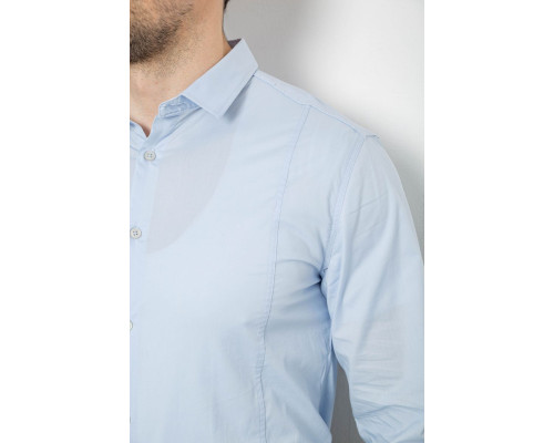 Сорочка чоловіча однотонна, колір блакитний, 186R2013