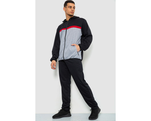 Спорт костюм чоловічий, колір чорно-сірий, 244R9133