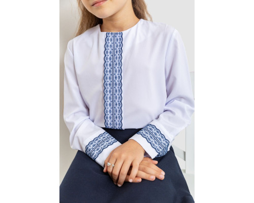 Блузка ошатна для дівчаток, колір біло-синій, 172R204-1