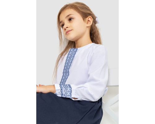 Блузка ошатна для дівчаток, колір біло-синій, 172R204-1
