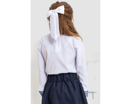 Блузка ошатна для дівчаток, колір біло-синій, 172R204-1
