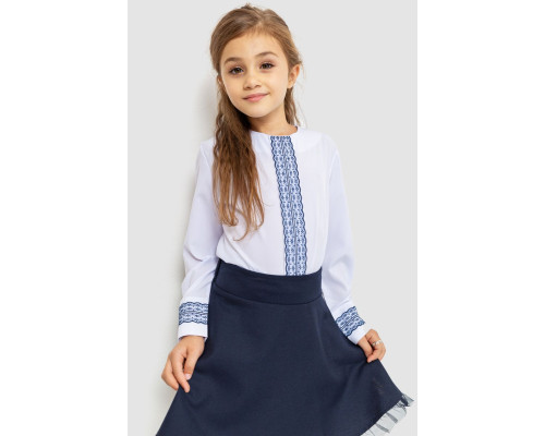 Блузка ошатна для дівчаток, колір біло-синій, 172R204-1