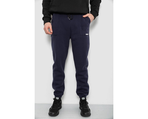 Спортивні штани чоловічі на флісі, колір синій, 129RA9998