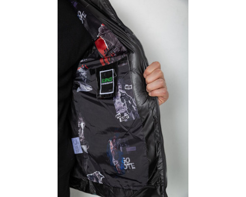 Жилетка чоловіча демісезонна, колір чорно-зелений, 244R990013