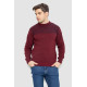 Светр чоловічий в смужку, колір бордовий, 161R1029