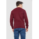Светр чоловічий в смужку, колір бордовий, 161R1029