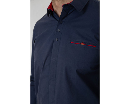 Сорочка чоловіча, колір темно-синій, 214R7114