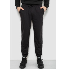 Спортивні штани чоловічі двонитка, колір чорний, 241R8003