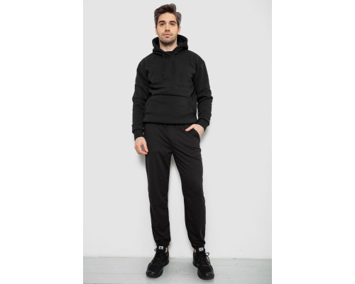 Спортивні штани чоловічі двонитка, колір чорний, 241R8003