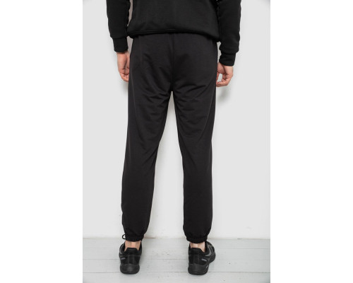 Спортивні штани чоловічі двонитка, колір чорний, 241R8003