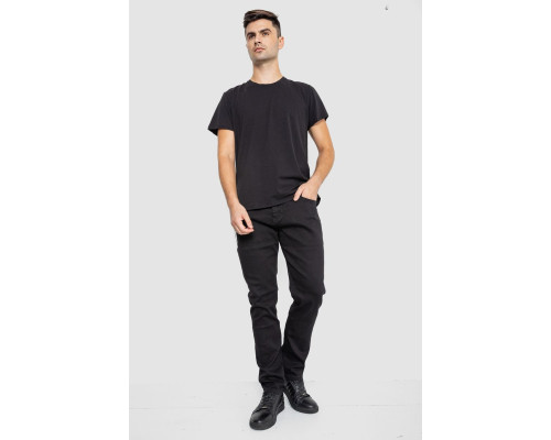 Джинси чоловічі середньої посадки, колір чорний, 244R8344