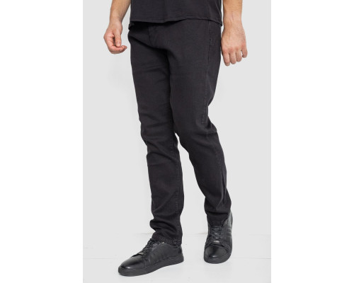 Джинси чоловічі середньої посадки, колір чорний, 244R8344