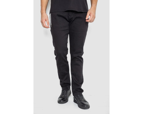 Джинси чоловічі середньої посадки, колір чорний, 244R8344