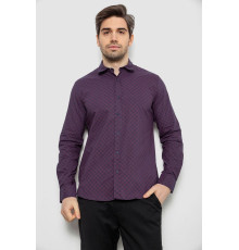 Сорочка чоловіча з принтом, колір фіолетовий, 186R6917-9