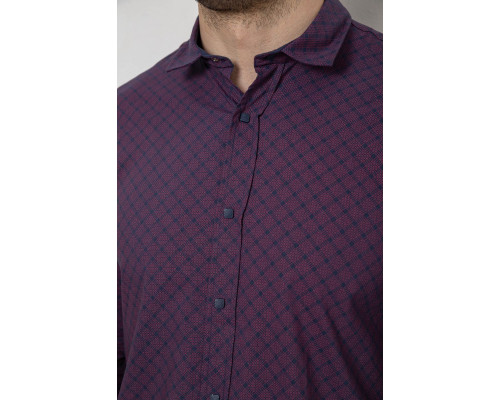 Сорочка чоловіча з принтом, колір фіолетовий, 186R6917-9