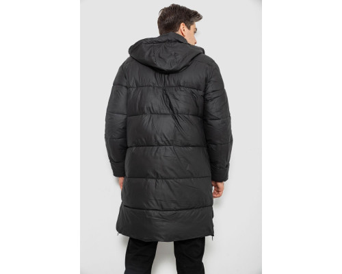 Куртка чоловіча зимова подовжена, колір чорний, 244RH76-30D