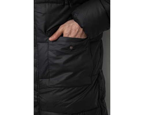 Куртка чоловіча зимова подовжена, колір чорний, 244RH76-30D