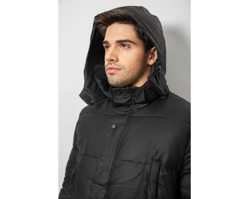 Куртка чоловіча зимова подовжена, колір чорний, 244RH76-30D