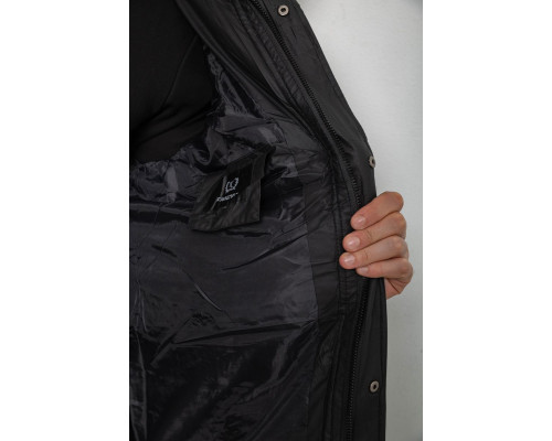 Куртка чоловіча зимова подовжена, колір чорний, 244RH76-30D