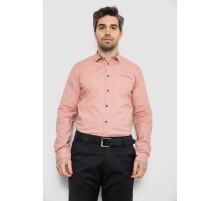 Сорочка чоловіча однотонна, колір пудровий, 186R2072