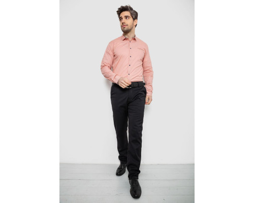 Сорочка чоловіча однотонна, колір пудровий, 186R2072