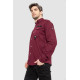 Сорочка чоловіча однотонна з принтом, колір бордовий, 186R02