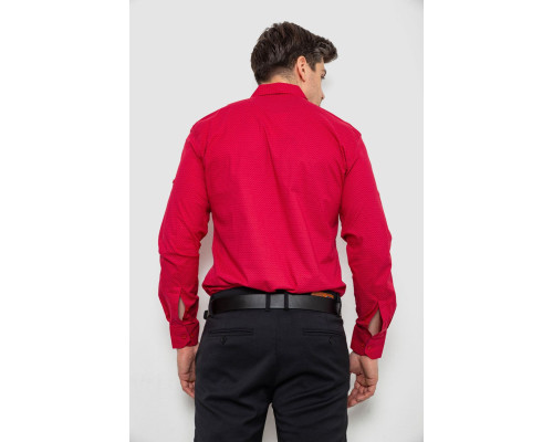 Сорочка чоловіча з принтом, колір червоний, 214R7094-1