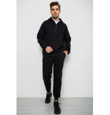 Спортивний костюм чоловічий з турецької тринитки на флісі, колір чорний, 238R166