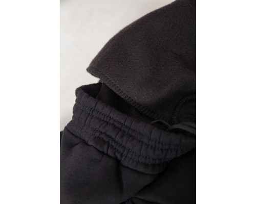 Спортивний костюм чоловічий з турецької тринитки на флісі, колір чорний, 238R166