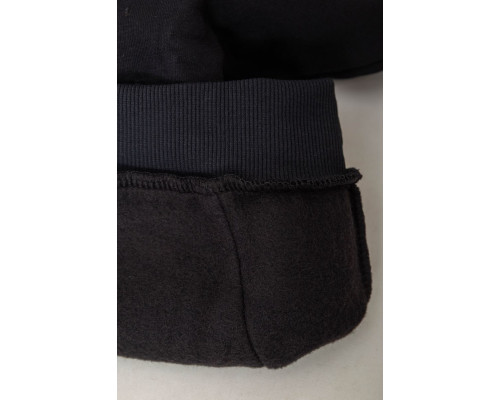 Спортивний костюм чоловічий з турецької тринитки на флісі, колір чорний, 238R166