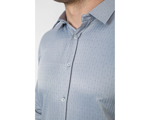 Сорочка чоловіча з довгим рукавом, колір сірий, 214R836