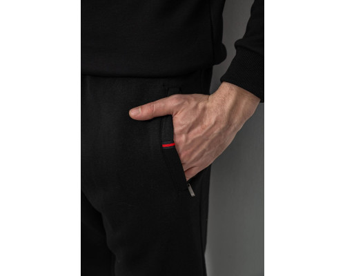 Спортивні штани чоловічі на флісі, колір чорний, 244R41526