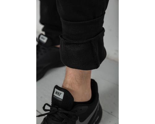 Спортивні штани чоловічі на флісі, колір чорний, 244R41526