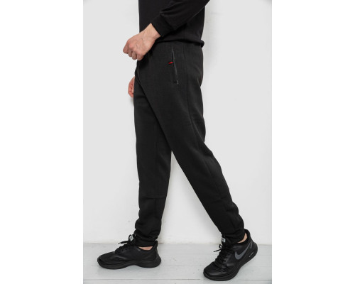 Спортивні штани чоловічі на флісі, колір чорний, 244R41526