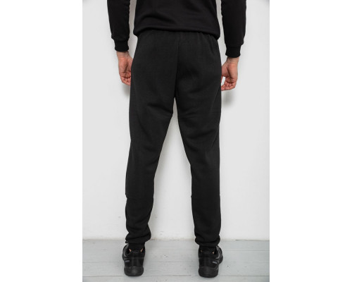 Спортивні штани чоловічі на флісі, колір чорний, 244R41526