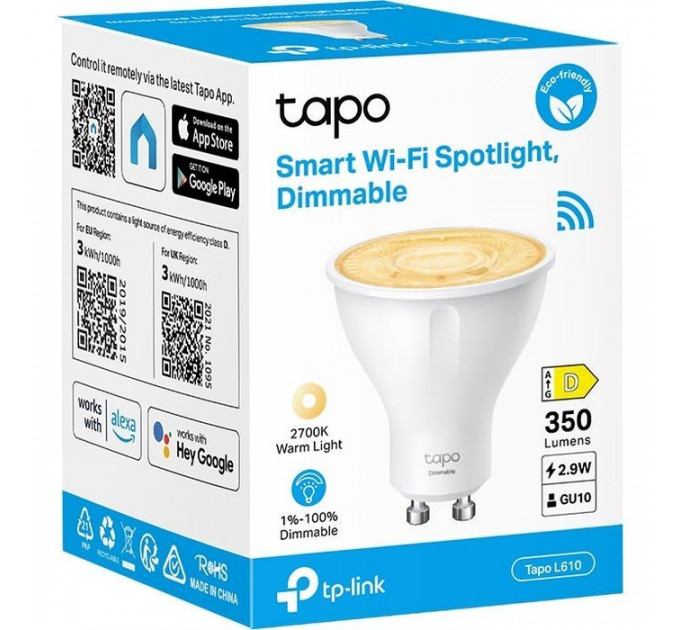 Розумна лампочка TP-Link TAPO-L610