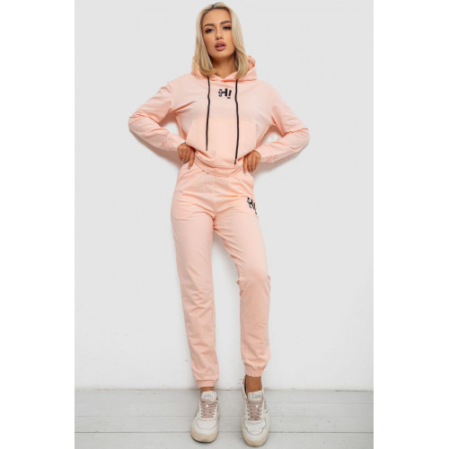 Спортивный костюм женский двухнитка, цвет персиковый, 214R1419-003