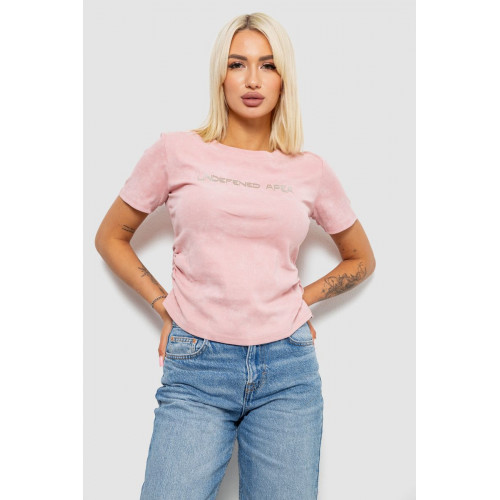 Футболка женская с принтом, цвет розовый, 221R3309