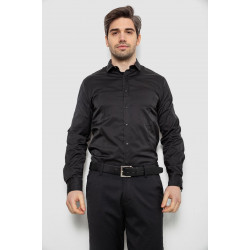 Рубашка мужская однотонная, цвет черный, 186R6917