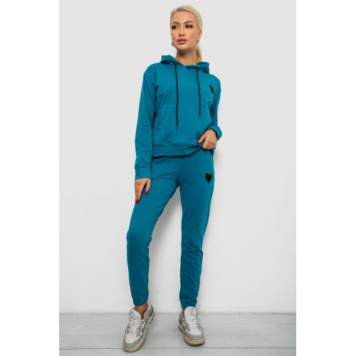 Спортивный костюм женский двухнитка, цвет бирюзовый, 214R1419-004