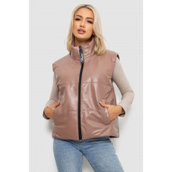Жилет женский демисезонный экокожа, цвет коричневый, 257R98