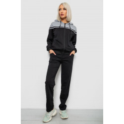 Спортивный костюм женский двухнитка, цвет черный, 244R9126